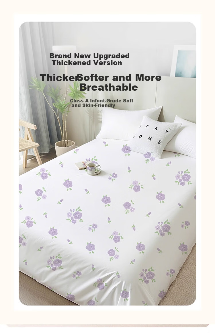 Chuyisheng Disposable 4-Piece Bedding Set - Duvet Cover, Bed Sheet, Pillowcase, Thickened Hotel-Grade, Travel Use, Cotton-Feel, Class A 1