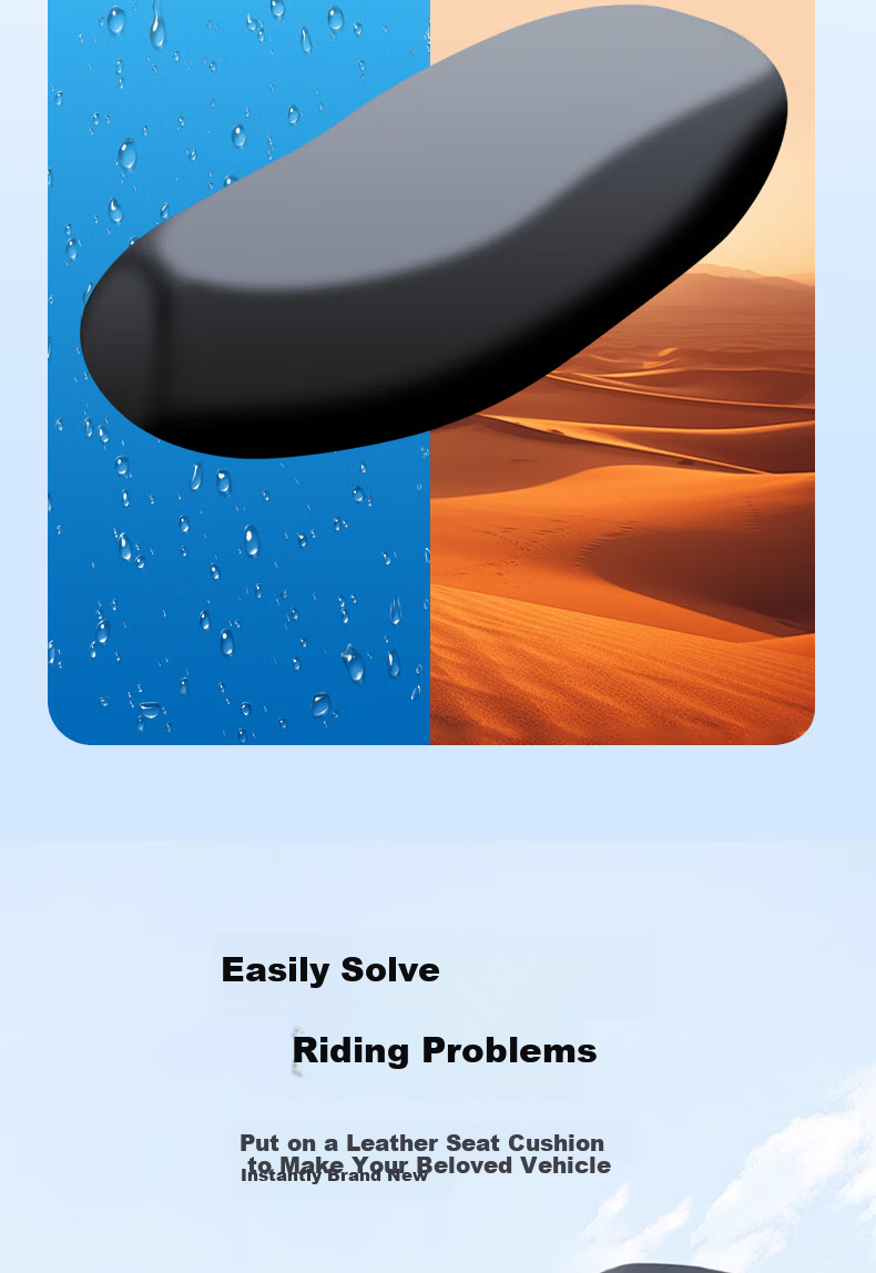 Mu Anning Electric Scooter Seat Cover Waterproof Sunproof Leather Four-Season Universal Electric Bike Cushion Heat Insulation Pad 5