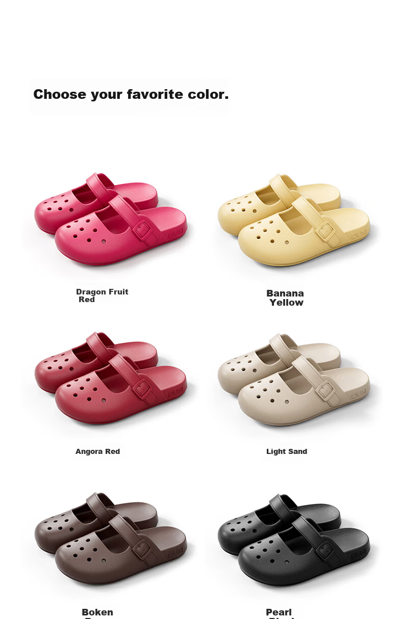 Puxi Summer Creek Hiking Birken Mary Jane Sweet Women's Hollow Shoes Outdoor Beach Dragon Fruit Color Size 37-38 9