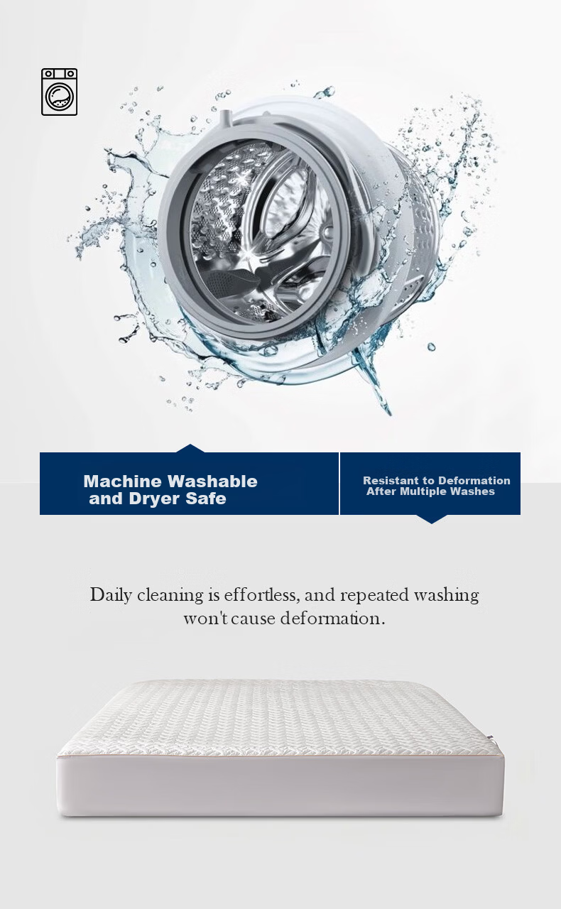 Hilton Hotel Mattress Protector Waterproof Mattress Cover Class A Anti-Mite Antibacterial Washable 1.8m Bed 9
