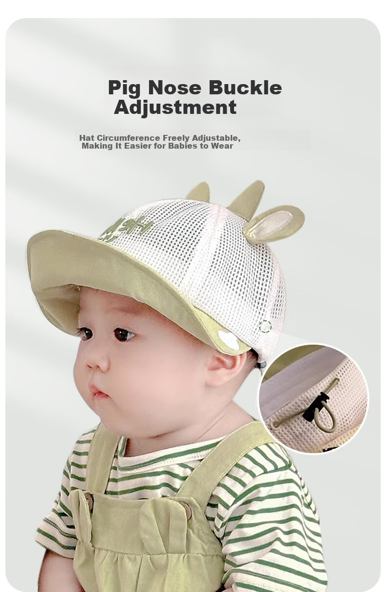 Aibao Baby Hat Spring and Autumn Cartoon Baseball Cap for Kids Outdoor Sunshade Blue Bear T150 24