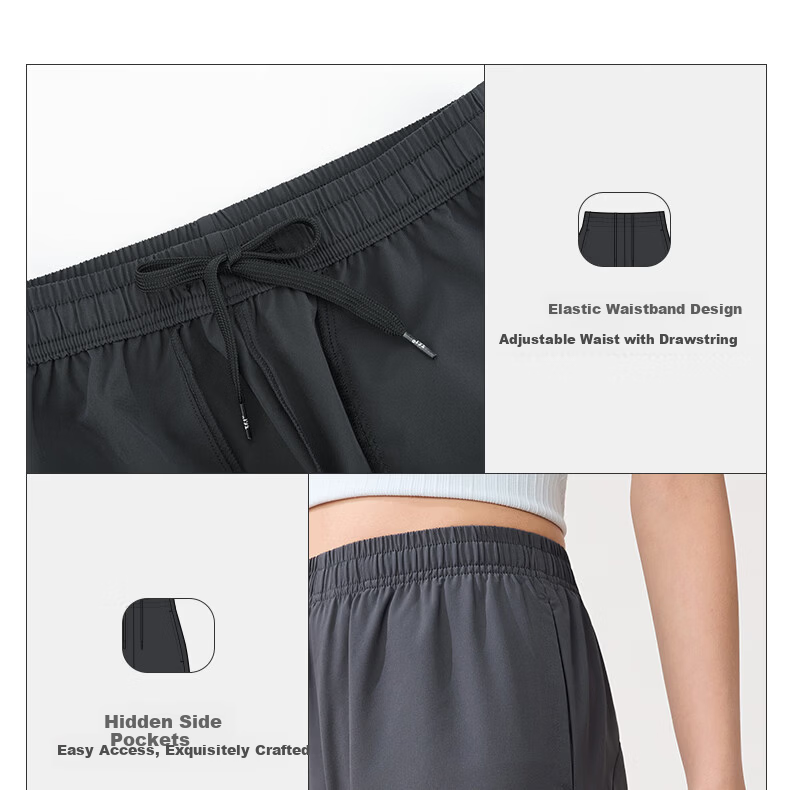 361° Women's Sports Pants Spring Summer New Quick-Dry Casual Loose Jogger Pants 662614707-5 7