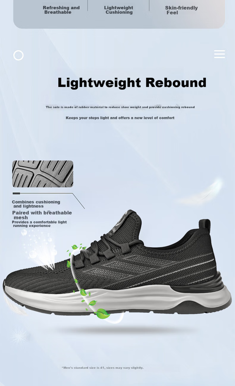 Spider King Men's Shoes Spring Summer Thin Mesh Breathable Flyknit Lightweight Sports Casual Shoes 28F069 Gray Size 41 2