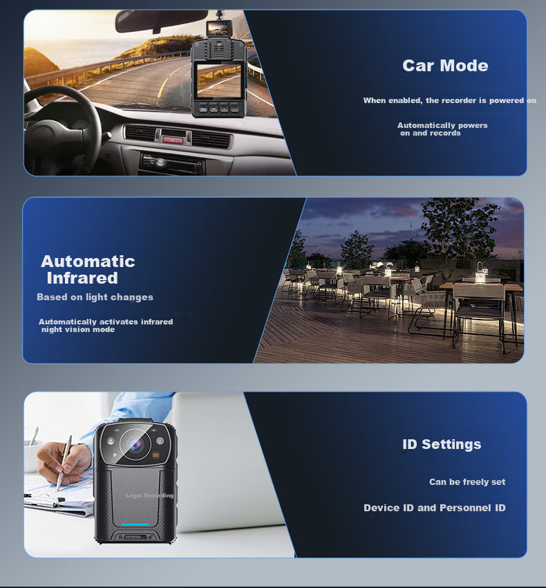 Falu Law Enforcement Recorder HD 58MP Audio Video Surveillance Device Three-Battery Long Battery Life Camera DSJ-F7 12