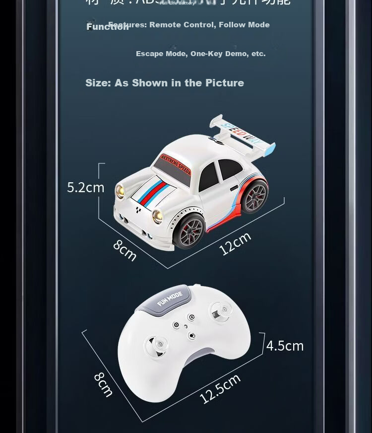 Miaobeile Kids Follow Car Remote Control Desktop Smart Sensor Escape Electric Drift Toy Car Boys Gift 13