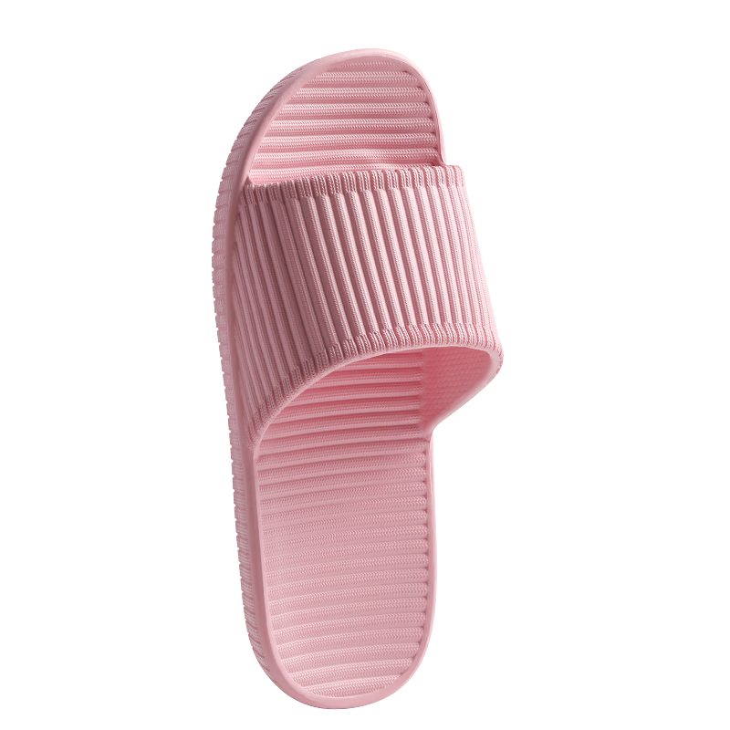 LANDF Women's Summer Indoor Soft Sole Non-Slip Bathroom Lightweight Slippers Men's Pink Size 37-38