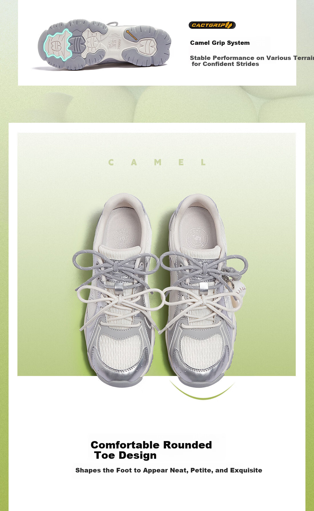 CAMEL Li Keyi Same Style Lightweight Cloud Training Shoes Women Thick Sole Casual Shoes L26S076027 Blue Size 35 10