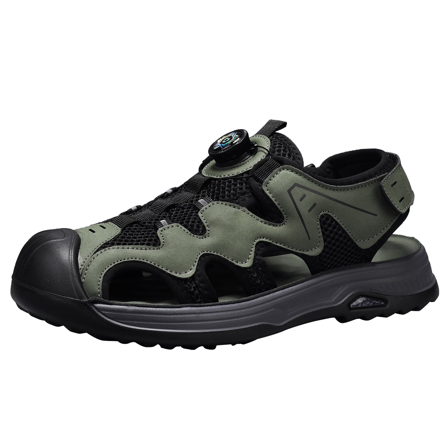 Bull Family Baotou Men's Summer Outdoor Breathable Mesh Soft Sole Versatile Creek Shoes Men's Beach Sandals
