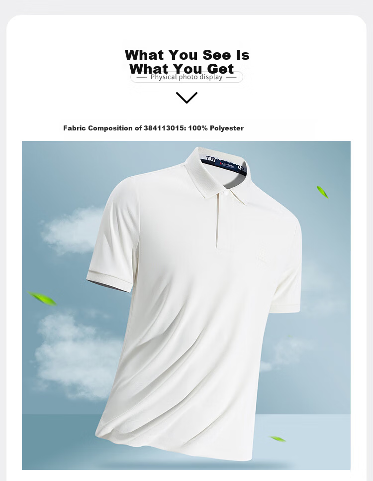 MONTAGUT Men's Short Sleeve Polo Shirt Summer Waffle Ice Silk Breathable T-Shirt Deep Space Black L/50 4