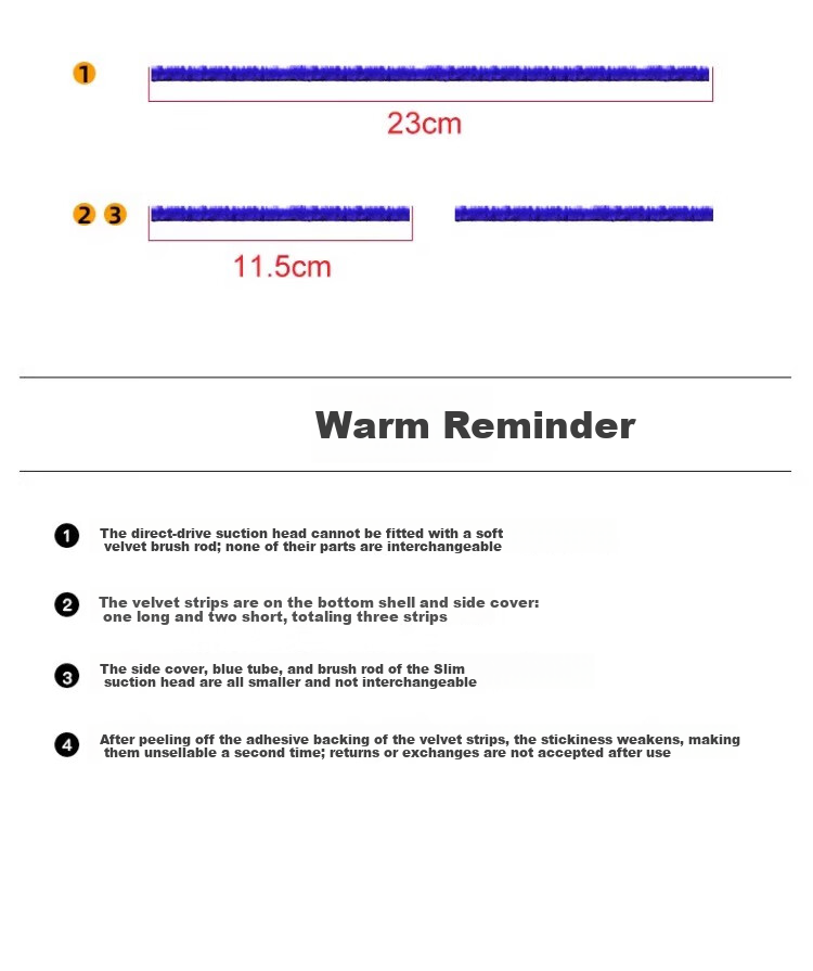 Fenlang Soft Plush Vacuum Cleaner Head Blue Tube Replacement Hose for Dyson V6 V7 V8 V10 V11 Accessories 11