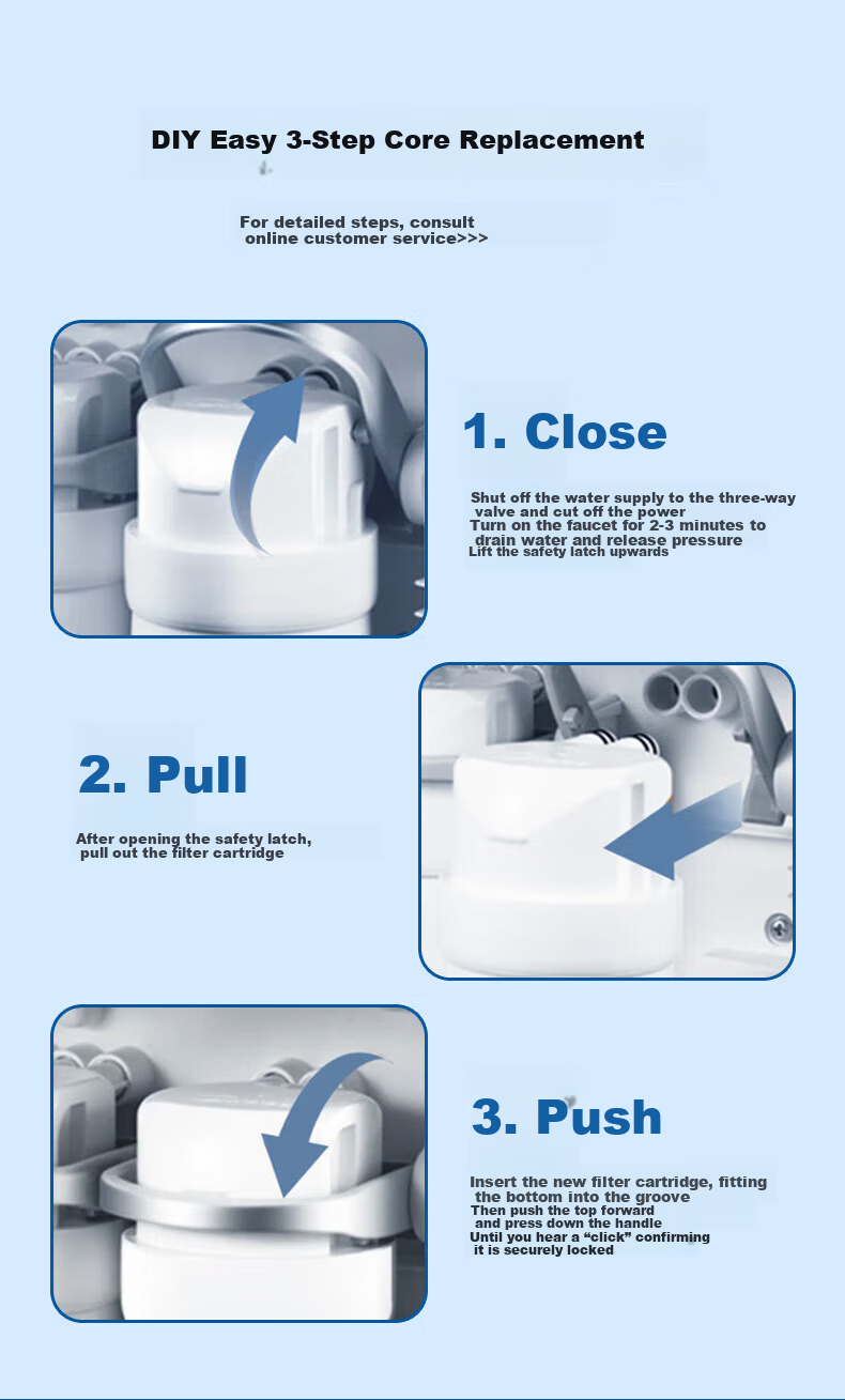 KaQiu Compatible Universal Midea Water Purifier Filter S1 Series PAC Composite C1 Pre-Activated Carbon Filter 16