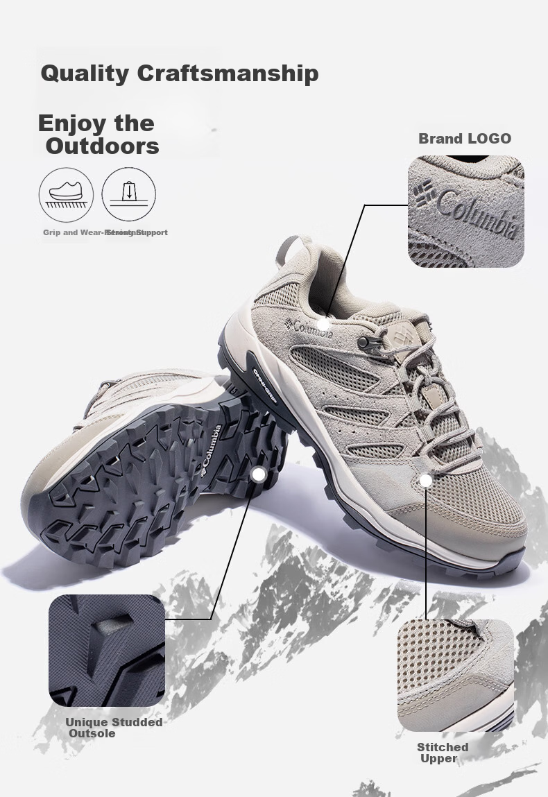 Columbia Men's Spring Summer 2026 Breathable Sports Shoes Durable Non-slip Sneakers BM3311 005 Size 43 4