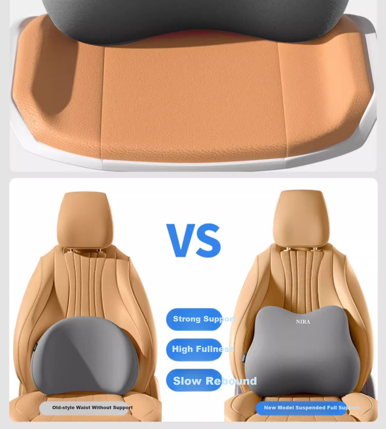 Nila Lumbar Support Office Cushion Seat Pad Workstation Long Sitting Waist Pillow Backrest Cushion Lumbar Support Pad Waist Protector 20