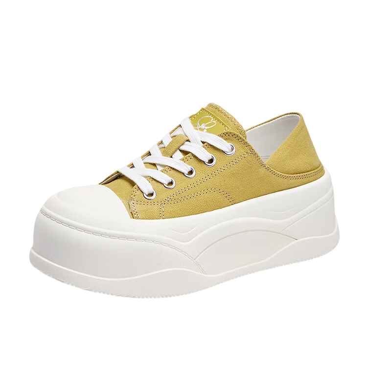 La Chapelle Women's Thick Sole Sneakers Slip-On Dual-Wear Casual Shoes - MJ9006 White Size 36