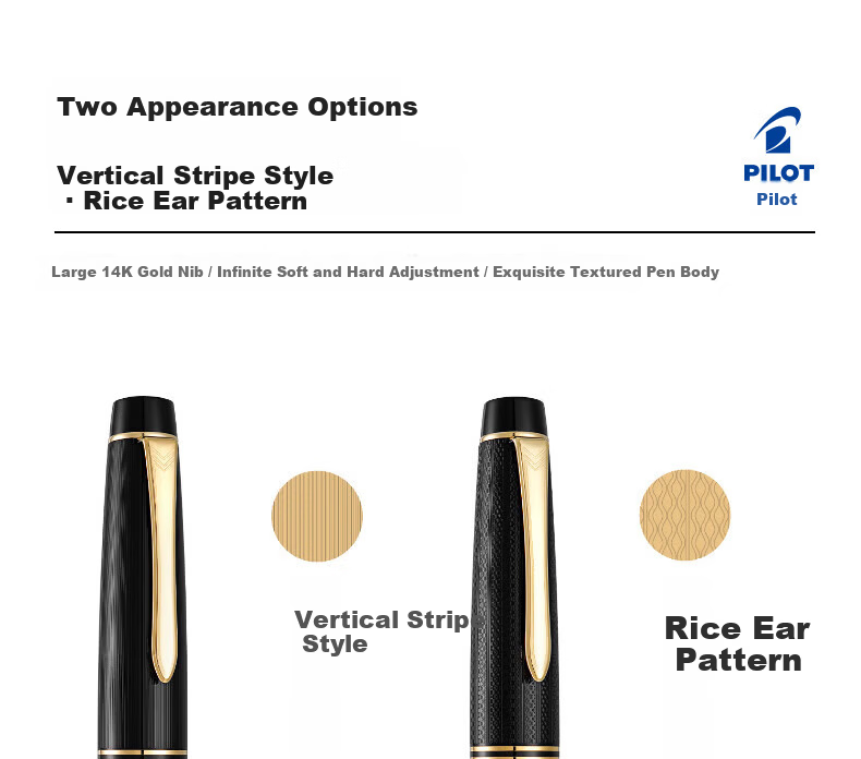 PILOT Justus 95 Gold Fountain Pen Business Office Executive Adult Signature Pen FM Nib Mesh Pattern FJ-3MR-NB-FM-NT 3