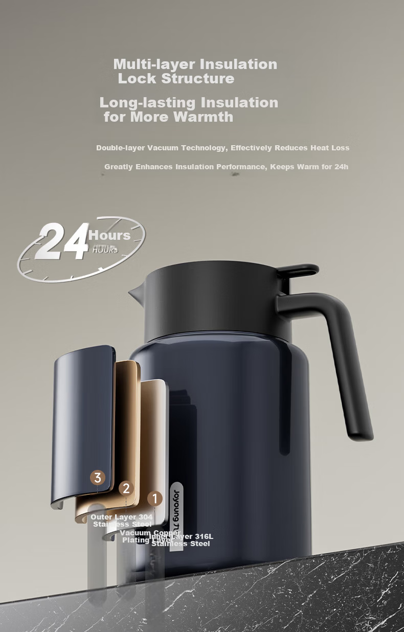 Joyoung Master Series 2000mL Insulated Teapot Thermal Kettle Home Use 4