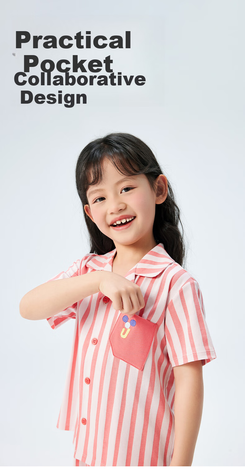 PotatoKids Children's Pajama Set Short Sleeve Shorts Boys Girls Homewear Set 6