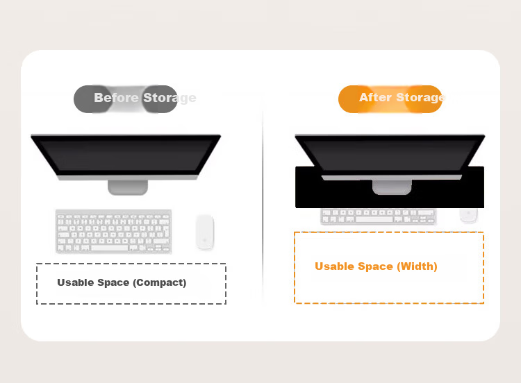 NVV Monitor Riser Desktop Computer Stand Desk Pad Elevated Office Laptop Stand Acrylic Floating Visual Desktop Storage Base NP-31 6