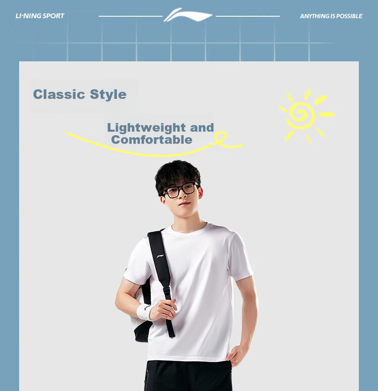 LI-NING Quick-Dry Lightweight Sports Shorts for Men and Women, Fashionable Casual Comfortable Five-Point Shorts 3