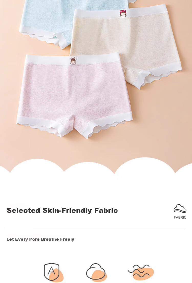 Langsha Girls' Cotton Underwear Children's Boxer Briefs Toddler Girls 2025 New Pure Cotton Triangle Developmental Big Kids Four-Point Shorts 2