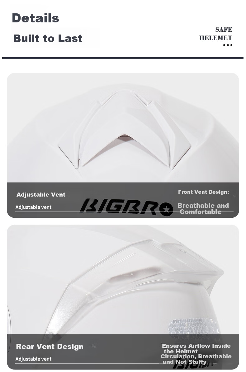BIGBRO KY168 New National Standard 3C Dual-Lens Electric Motorcycle Helmet Summer Sunshade Unisex Electric Scooter Four-Season Universal Half Helmet Floral White One Size 10