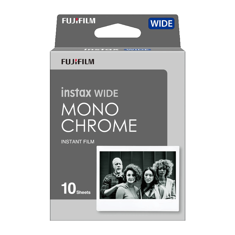 FUJIFILM Instax Wide 400 Instant Film Retro Camera Series 5-Inch Wide Format 520 Gift Wide Film 10 Sheets Black and White Retro International Version