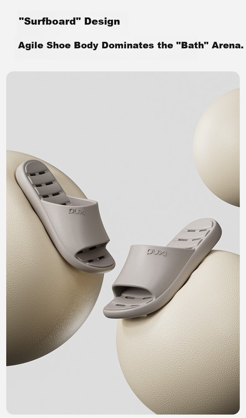Puxiqin Refreshing Bathroom Slippers Indoor Home Summer Non-Slip Quick-Dry Drainage Shower Hollow Sanitary Cool Slippers for Women 10
