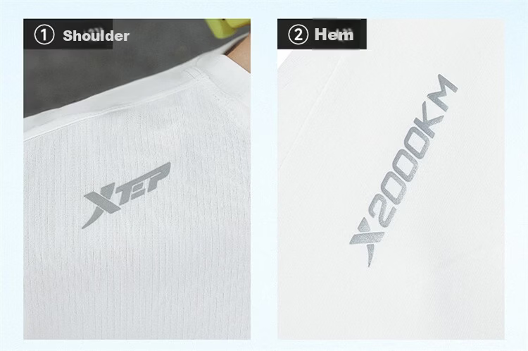 Xtep 2000KM FUN Women's Breathable Quick-Dry Running Printed Moisture-Wicking Summer Short Sleeve Shirt 12