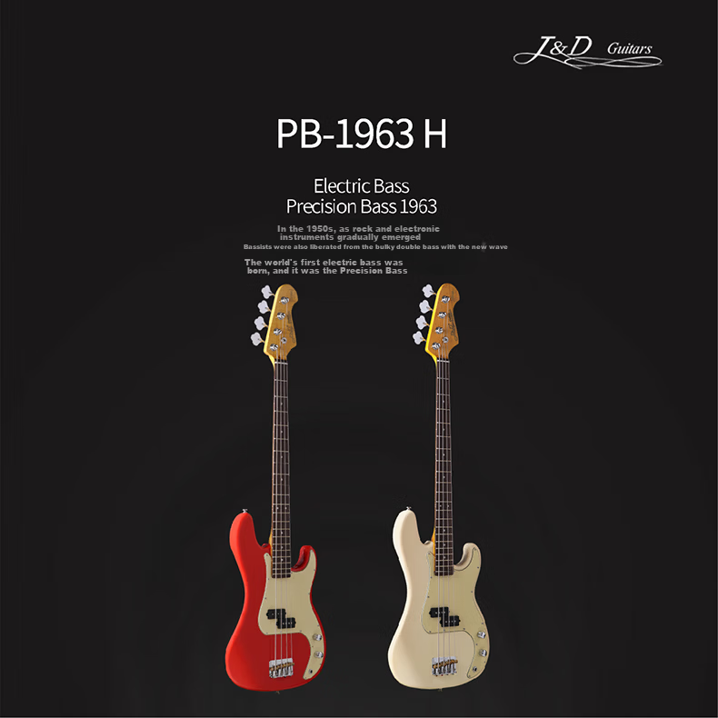 J&D Guitars Electric Bass JD Bass Yamada Ryo PB-1963 Beginner Guitar Starter Kit 4