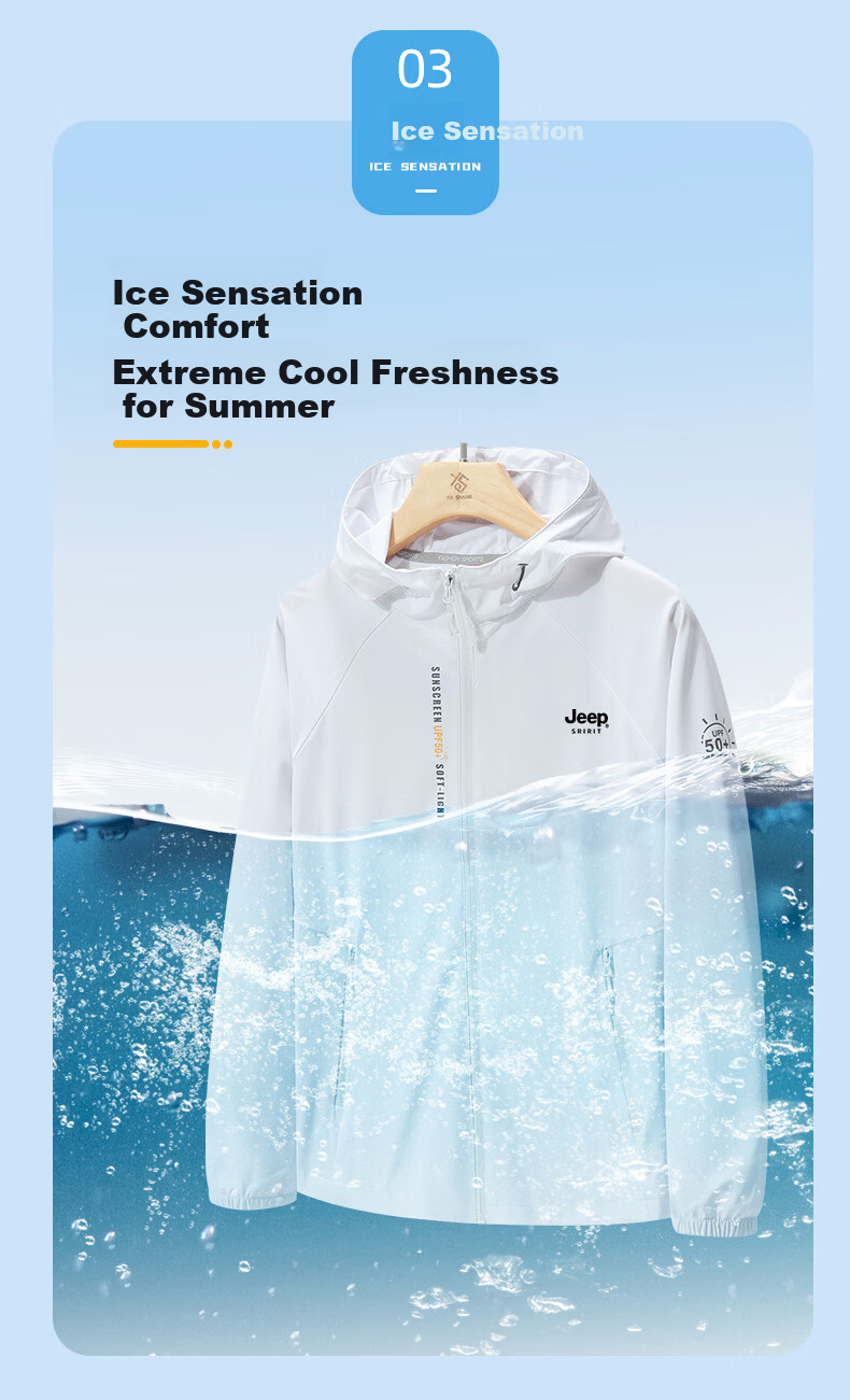JEEP SPIRIT Men's Summer Outdoor Travel Sun Protection Jacket UPF50 Lightweight 966 Gray Camouflage XL 5