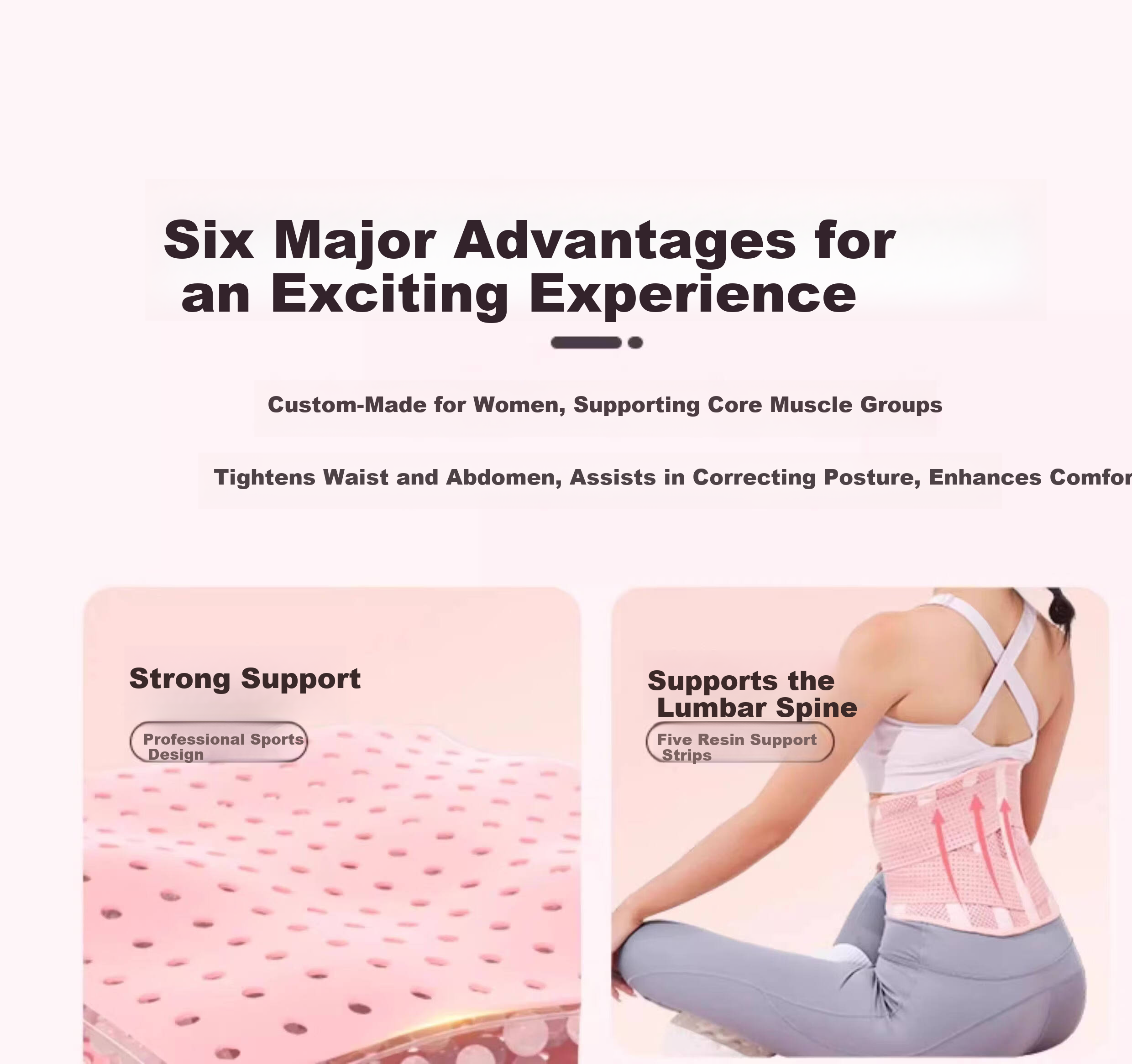 Anta Sports Waist Support Belt for Men and Women, Professional Lumbar Brace for Long Sitting, Pain Relief, Abdomen Shaping, Waist Training, Fitness Support Belt 5