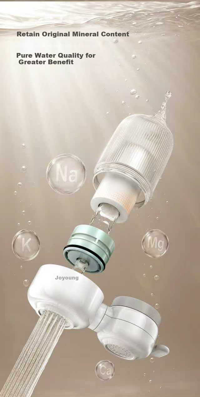 Joyoung Faucet Water Purifier 8-Stage Filtration Chlorine Removal Four-Core Dual Outlet Visible Bottle RT1815 6