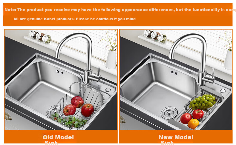 Cobbe Japanese Style 0 Coating Grain Texture Scratch-Resistant Kitchen Sink Single Bowl with Strainer 304 Stainless Steel Integrated Basin 3