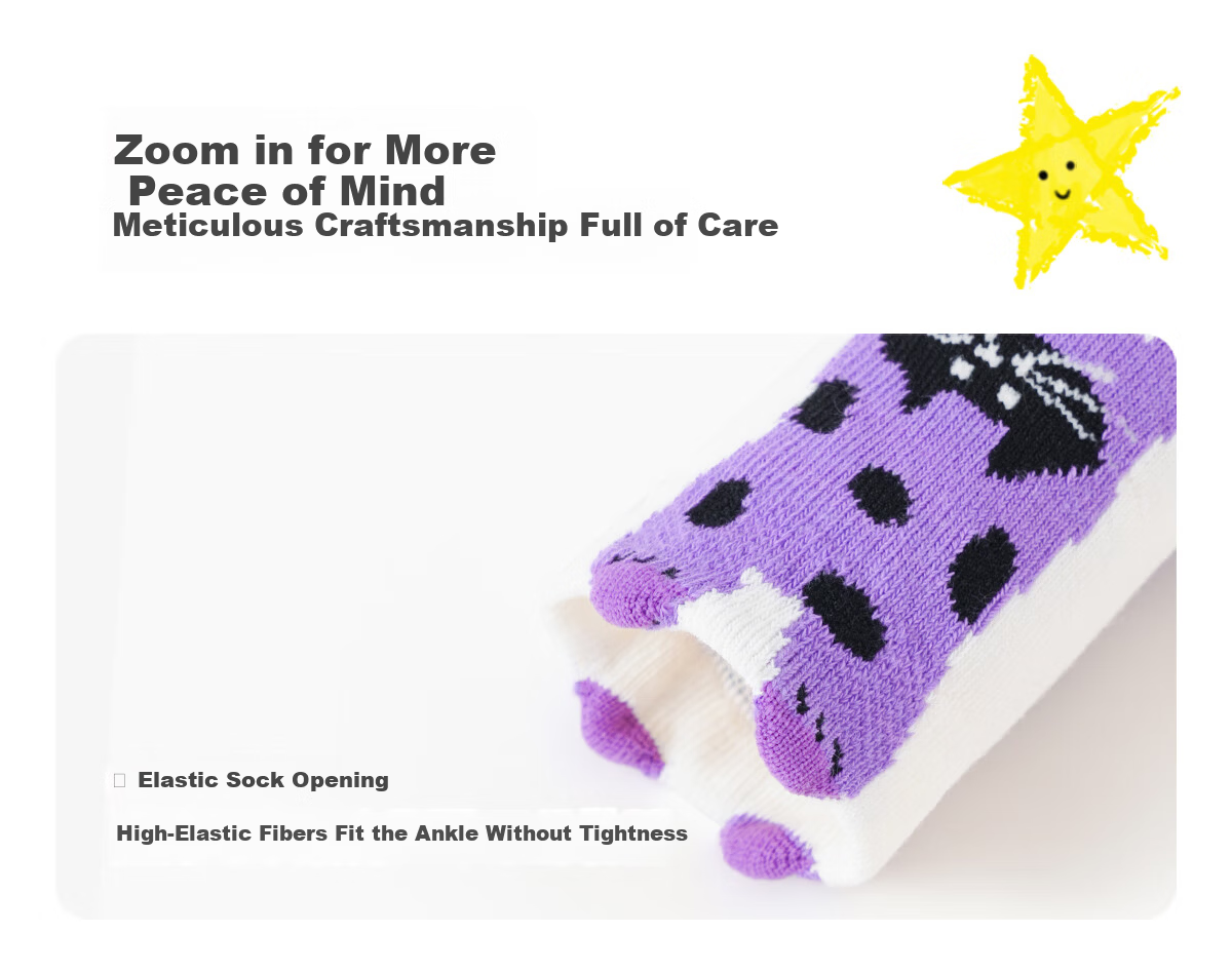 Bambi Girls' Socks Autumn and Winter Children's Cotton Socks Spring and Autumn Seamless Mid-Calf Socks BB25553 Size 16-18 15
