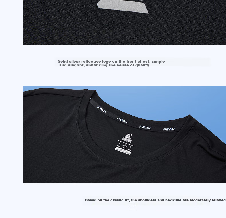 Peak Men's Summer Short Sleeve Quick-Dry Breathable Sports Loose Running Base T-Shirt DF652471 15