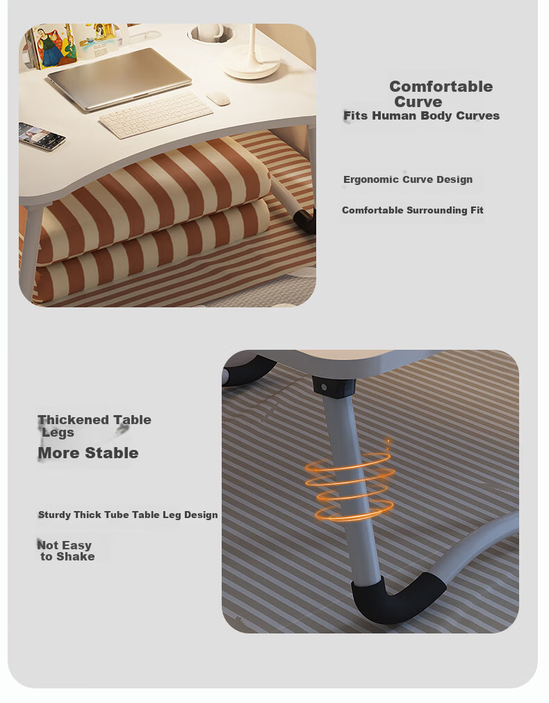 Jing Jiayi Folding Laptop Desk Bed Tray Small Study Table Dining Table Window Seat Dormitory College Student Office Lazy Table 8