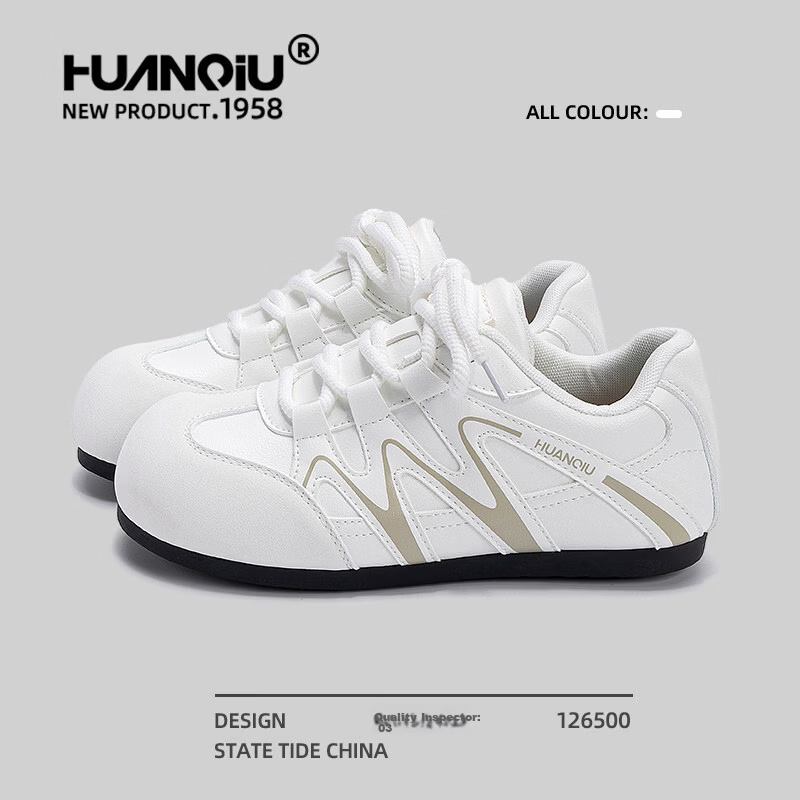 Global Dexun Women's Shoes 2026 Spring New Casual Lightweight White Sneakers Trendy Ins Style Simple Versatile Skate Shoes