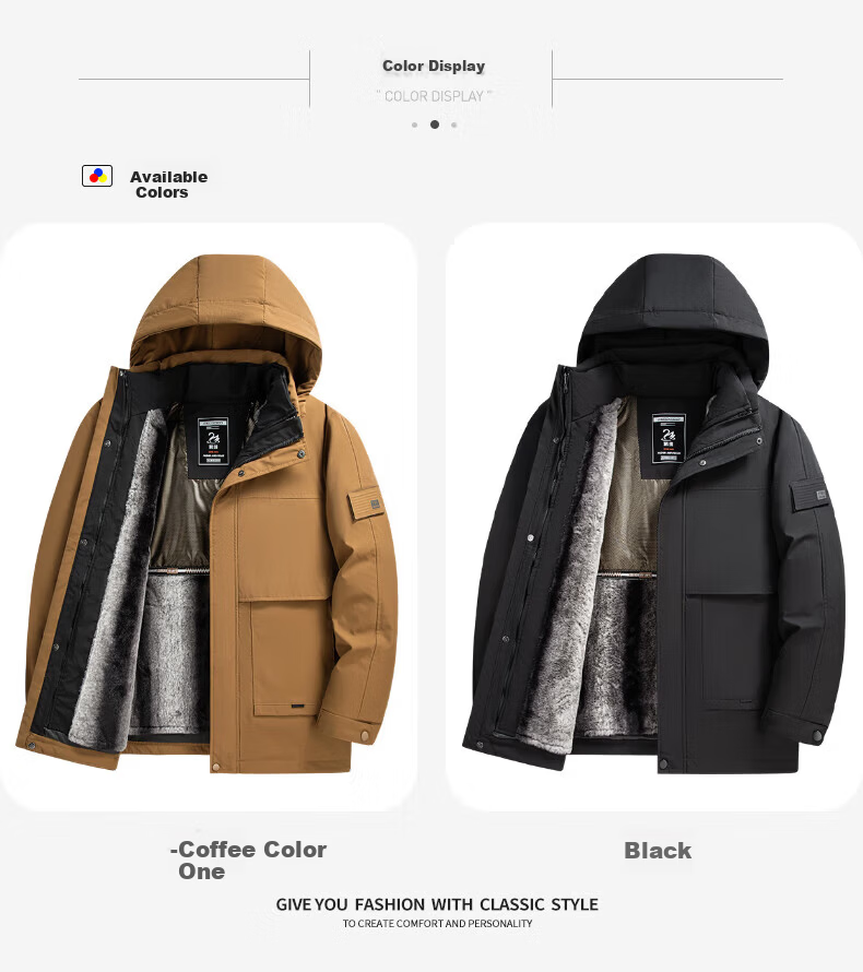 SHANSHAN 90 Goose Down Jacket Men Winter Three-in-One Casual Thick Warm Detachable Hooded Dad Coat 9