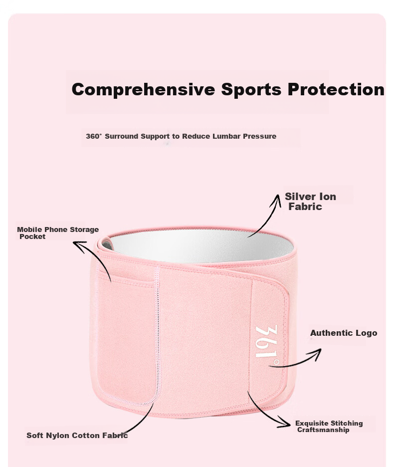 361° Sweat Waist Support Silver Ion Fat Burning Abdomen Slimming Shaping Waist Trainer Running Fitness Summer Belly Slimming Device 3