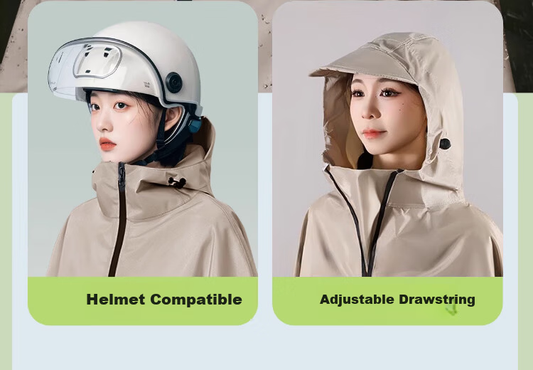 Feilinsman Electric Vehicle Raincoat Long Full-Body Thickened Enlarged Unisex Adult Motorcycle Electric Bike Rain Poncho 6