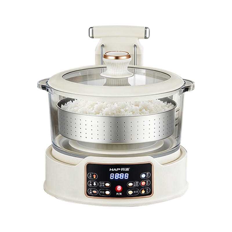 HAP Low-Sugar Rice Cooker Fully Automatic Rice Cooker with Soup Separation, Automatic Lifting Drainage, Steaming Pot for Diabetes Sugar Control, Electric Hot Pot, Non-Coated New Model