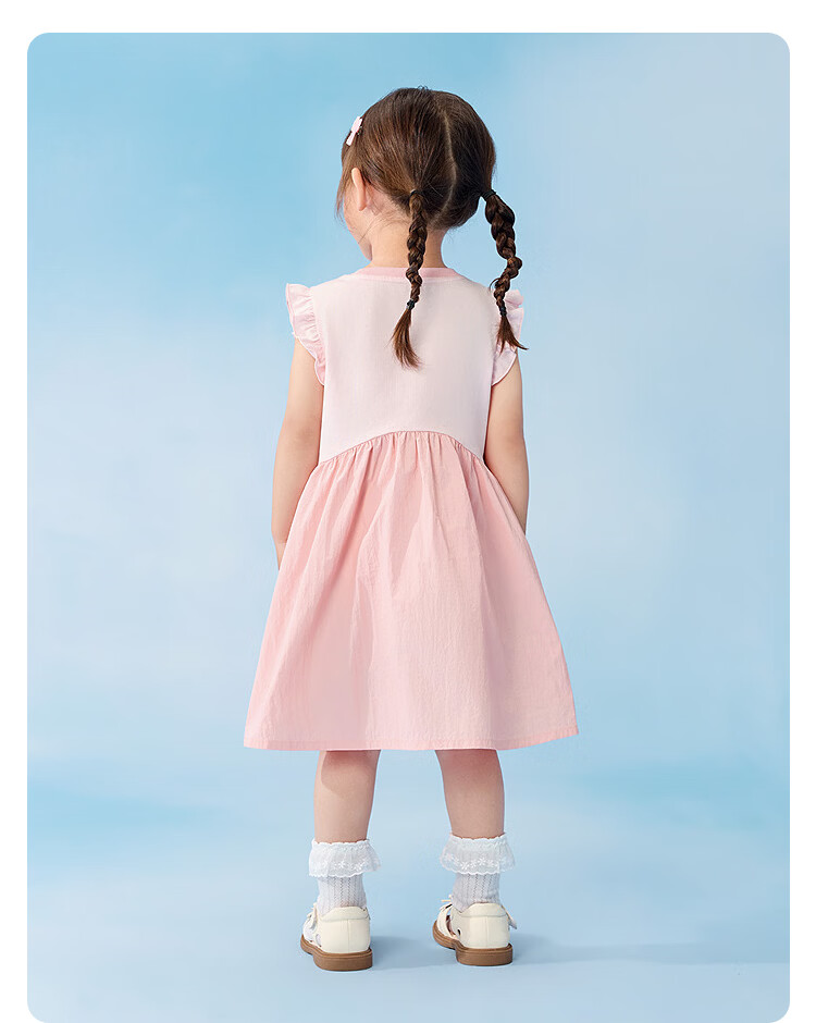 Balabala【balaOne】Kids Princess Dress Girls 2026 Summer Cute Bear 24