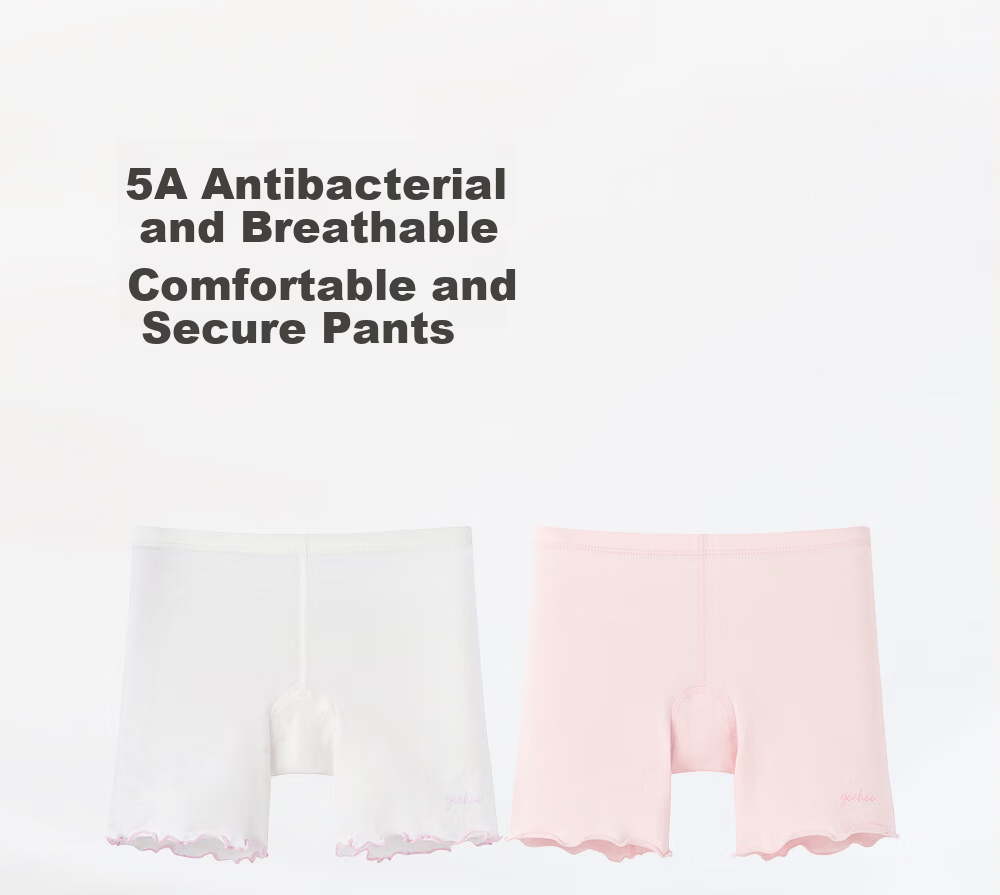 YEEHOO Girls' Safety Anti-Exposure Leggings Four-Season Underwear Boxer Briefs Antibacterial 2-Pack 3