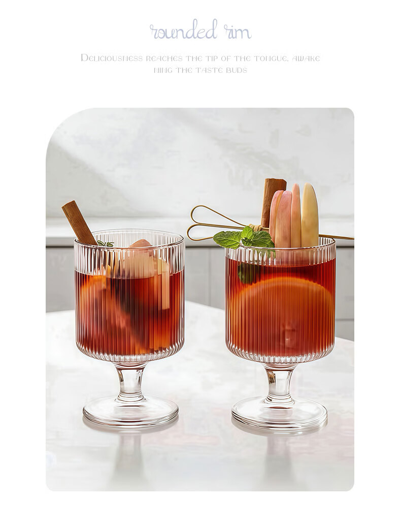 Jiwusenlin Large Capacity Glass Sparkling Water Cup Transparent Juice Cup Iced Coffee Latte Soda Sparkling Water Cup Set of 2 1