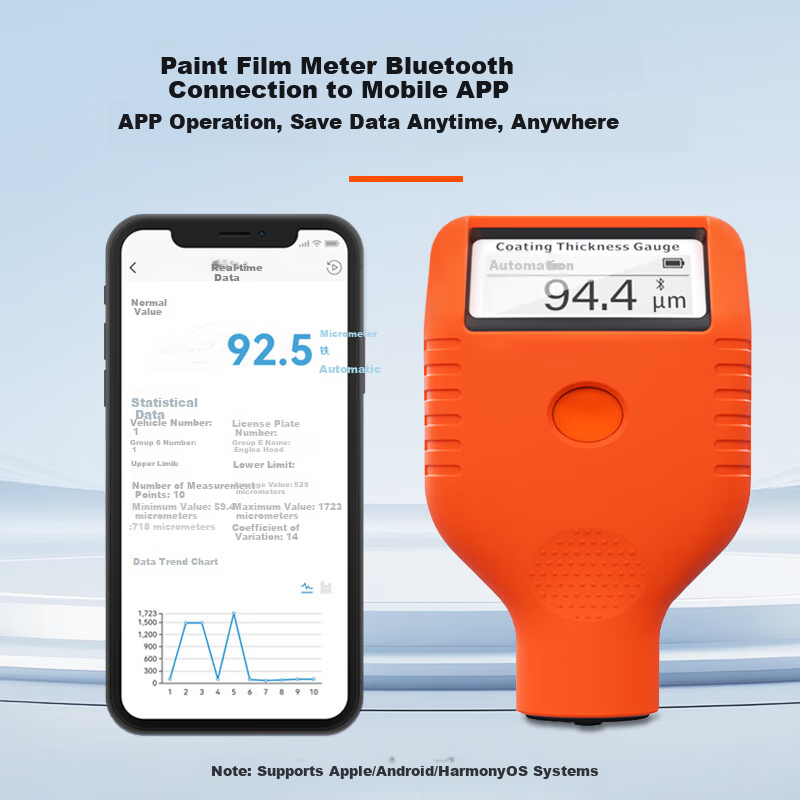 Yuwen Micro 6th Generation Paint Film Gauge High-Precision Used Car Paint Thickness Tester Coating Thickness Meter for Iron and Aluminum