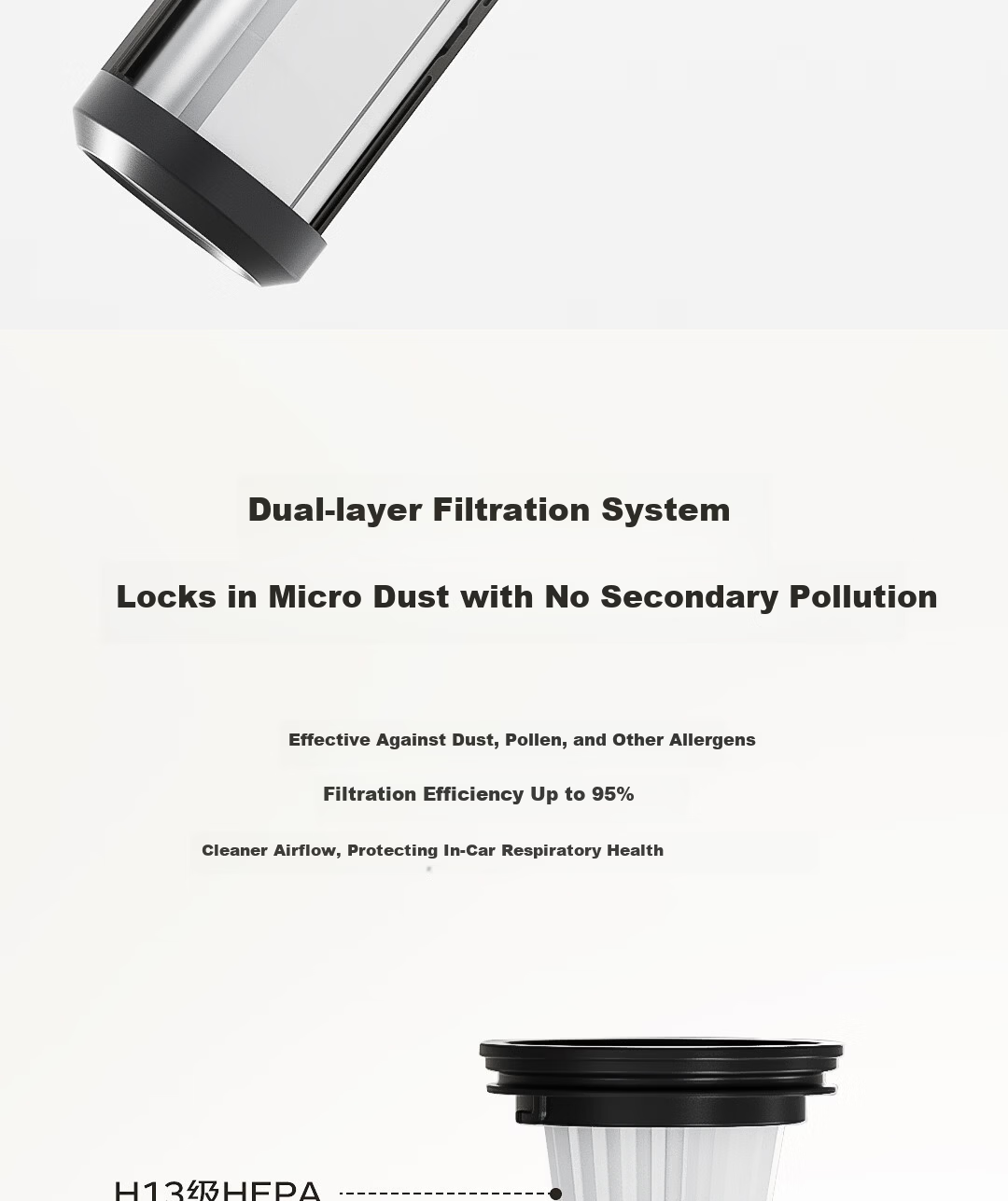 Deli Car Vacuum Cleaner High Suction Handheld Blower and Vacuum Wireless Powerful Portable Outdoor Car and Home Use 8
