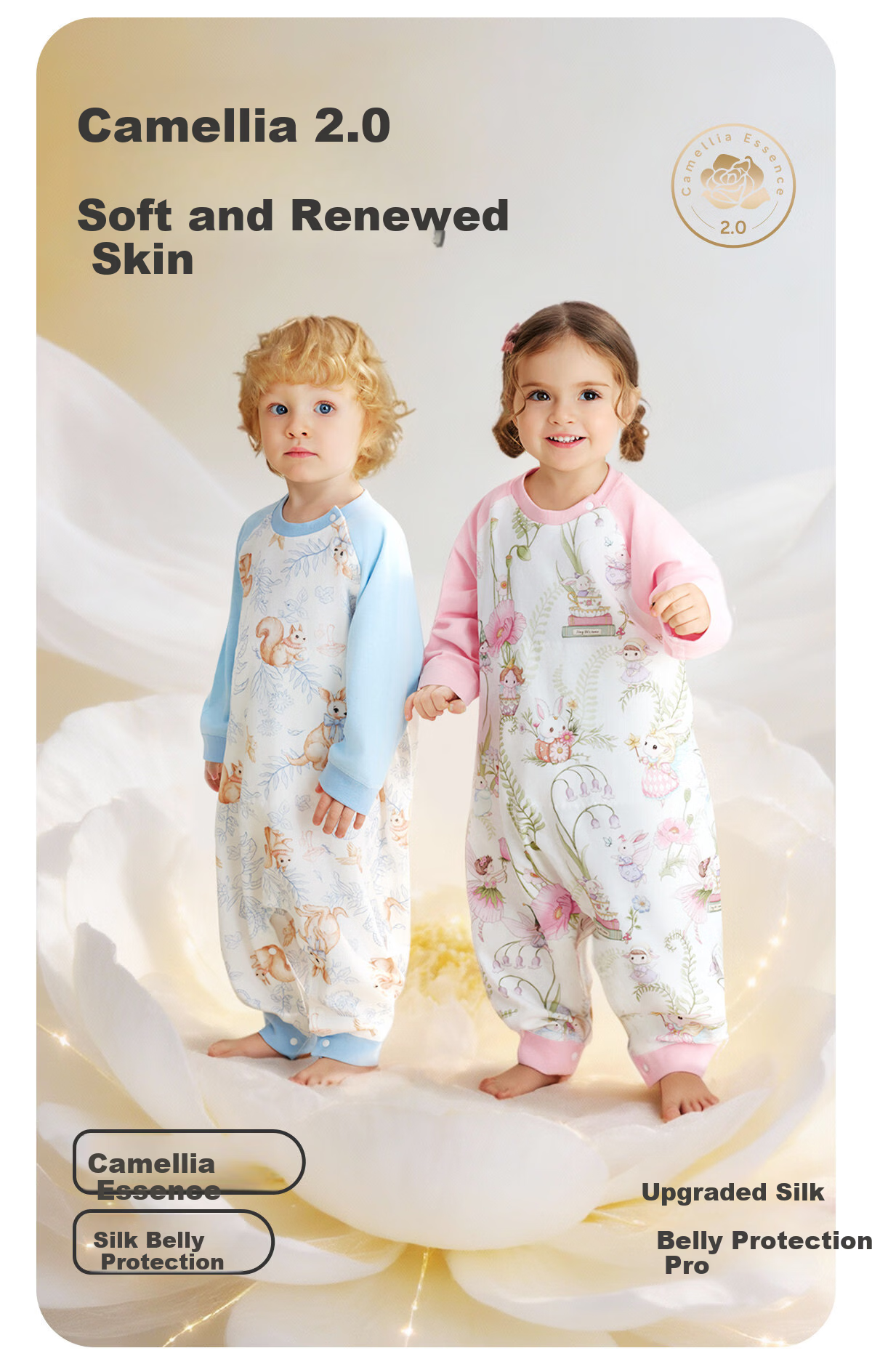 JOYNCLEON Baby Sleeping Bag Spring and Autumn Pure Cotton Children's Leg-separated Sleepwear Anti-kick Quilt Green 90 JSD196370 3