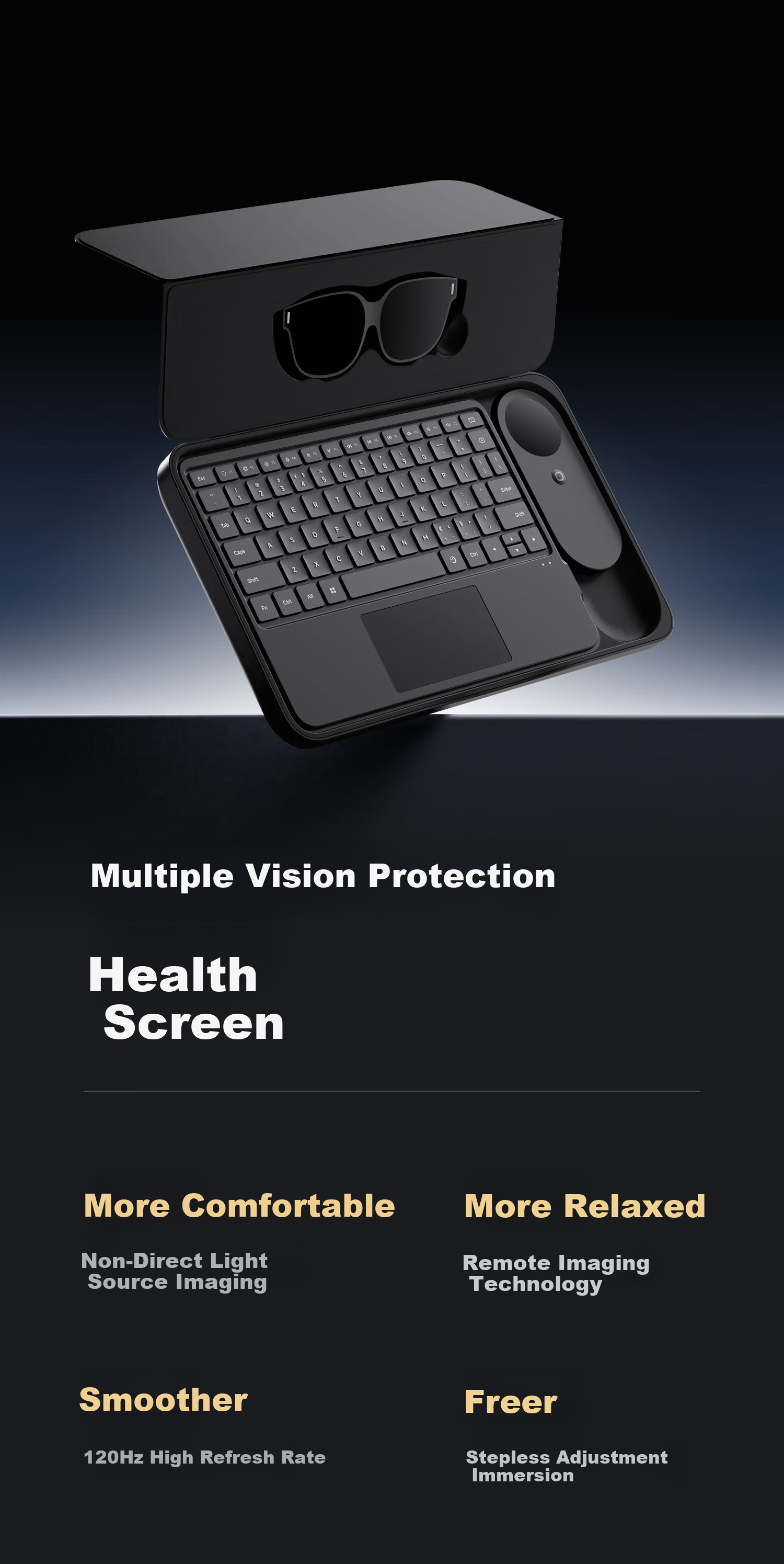 INAIR AI Spatial Computer Office Kit AR Glasses Smart Glasses Wireless PC Streaming 3DoF Spatial Hover (Anti-Dizziness) AI Spatial Computer Office Kit 16
