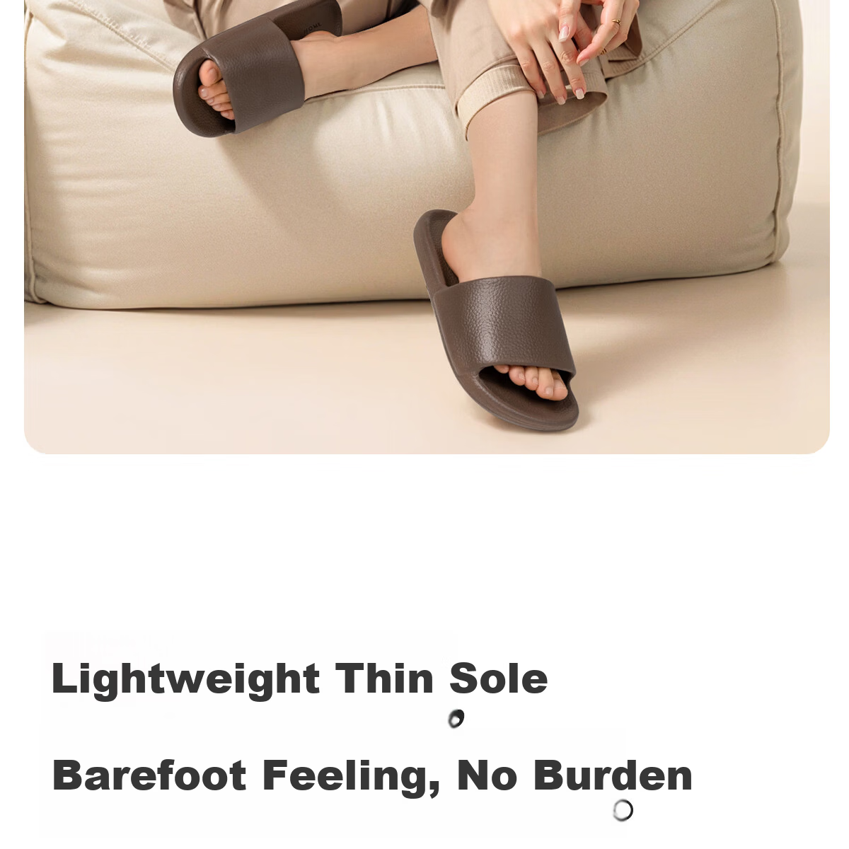 Grace Antibacterial Textured Slippers Women's Summer 2026 New Indoor Shower Non-Slip EVA Odor-Resistant Couple's Sandals Men 11