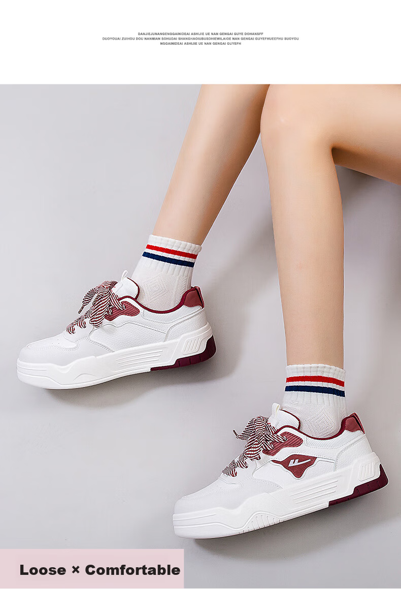Huili Official Women's Shoes, Summer Sneakers for Women 2026, Casual Ladies' Shoes, Lightweight Thick-Soled Women's Footwear, White-Gray Size 37 10